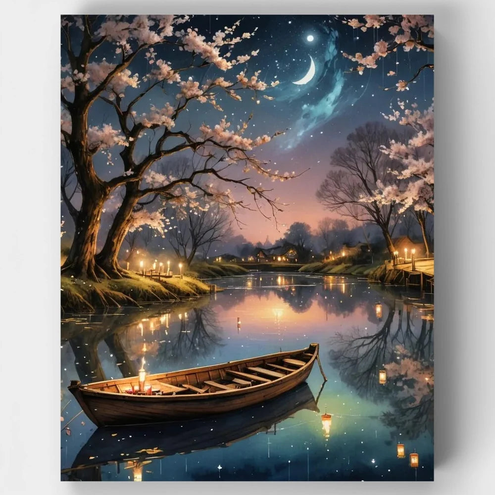 Lanterns by Moonlight - Paint by Numbers Kit